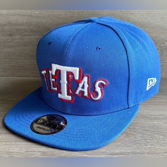 Texas TETAS Rangers Banned New Era Cap Viral 9Fifty Overlap Snapback Hat MLB - Picture 1 of 7